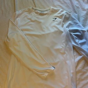 Gymshark White long sleeve t shirt size XL, never worn
